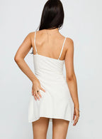 Aruba Embroidered Mini Dress White
