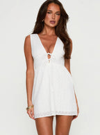 Pokey Mini Dress White Broderie