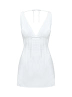 Austria Drop Waist Mini Dress White