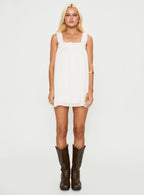 Cupids Bow Mini Dress White