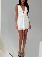Pokey Mini Dress White Broderie