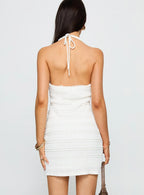 Seashores Halter Mini Dress White