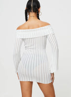 Sorrel Off The Shoulder Mini Dress White